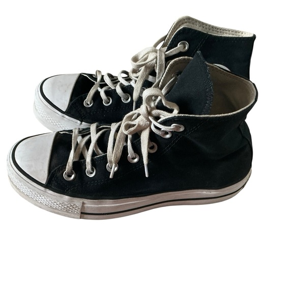 Converse Chuck Taylor all star lift high black white sneakers women size 7 - Picture 7 of 8